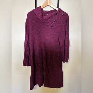 Pinkish Purple Sweater Long Tunic